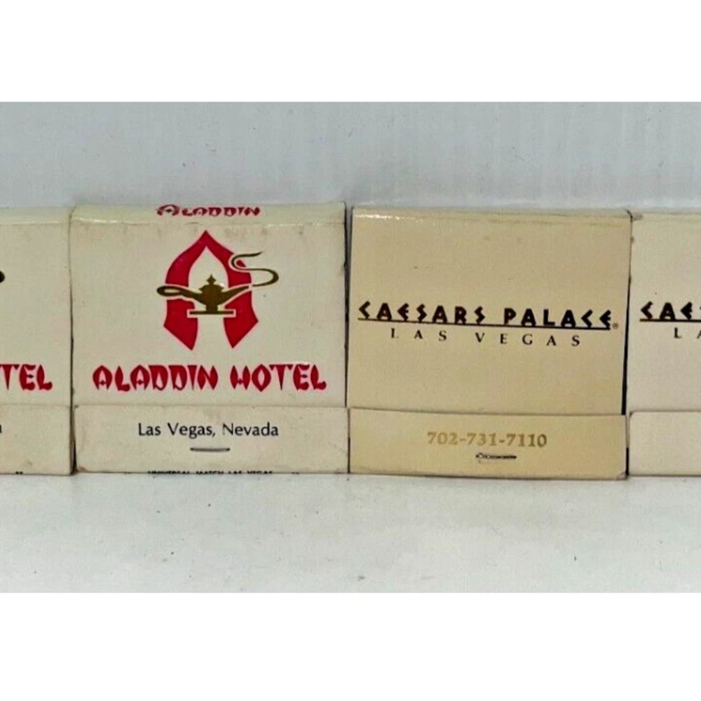 Vintage Unused Alladin / Caesars Palace Hotel Match Books